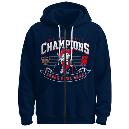 Ole Miss Rebels – Sugar Bowl Champions Zip Hoodie