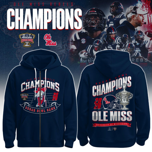 Ole Miss Rebels – Sugar Bowl Champions Zip Hoodie
