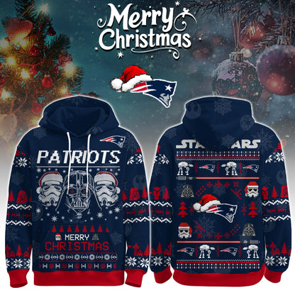 Unisex Patriots Merry Christmas The Force Edition Hoodie