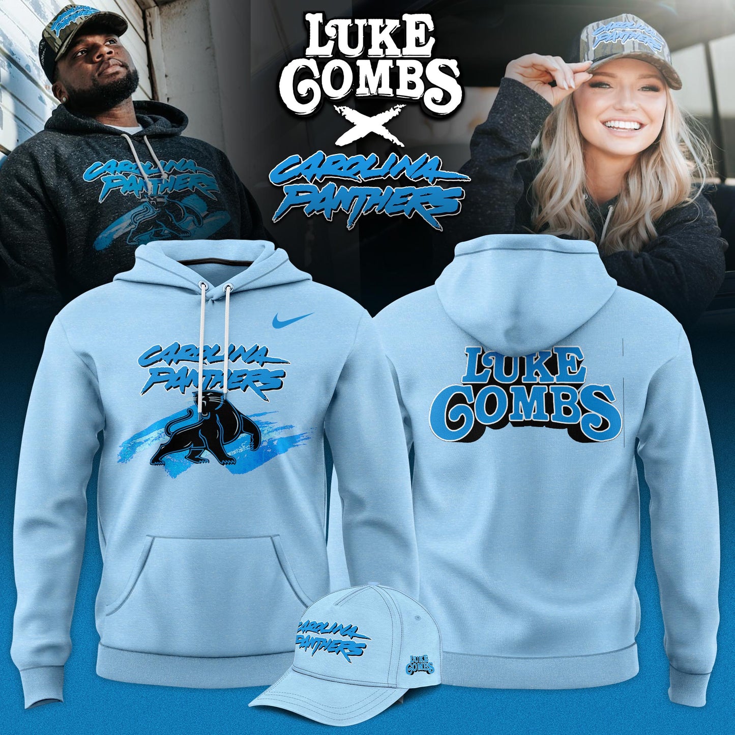 Luke Combs x Carolina Panthers 2025 Limited Edition Hoodie
