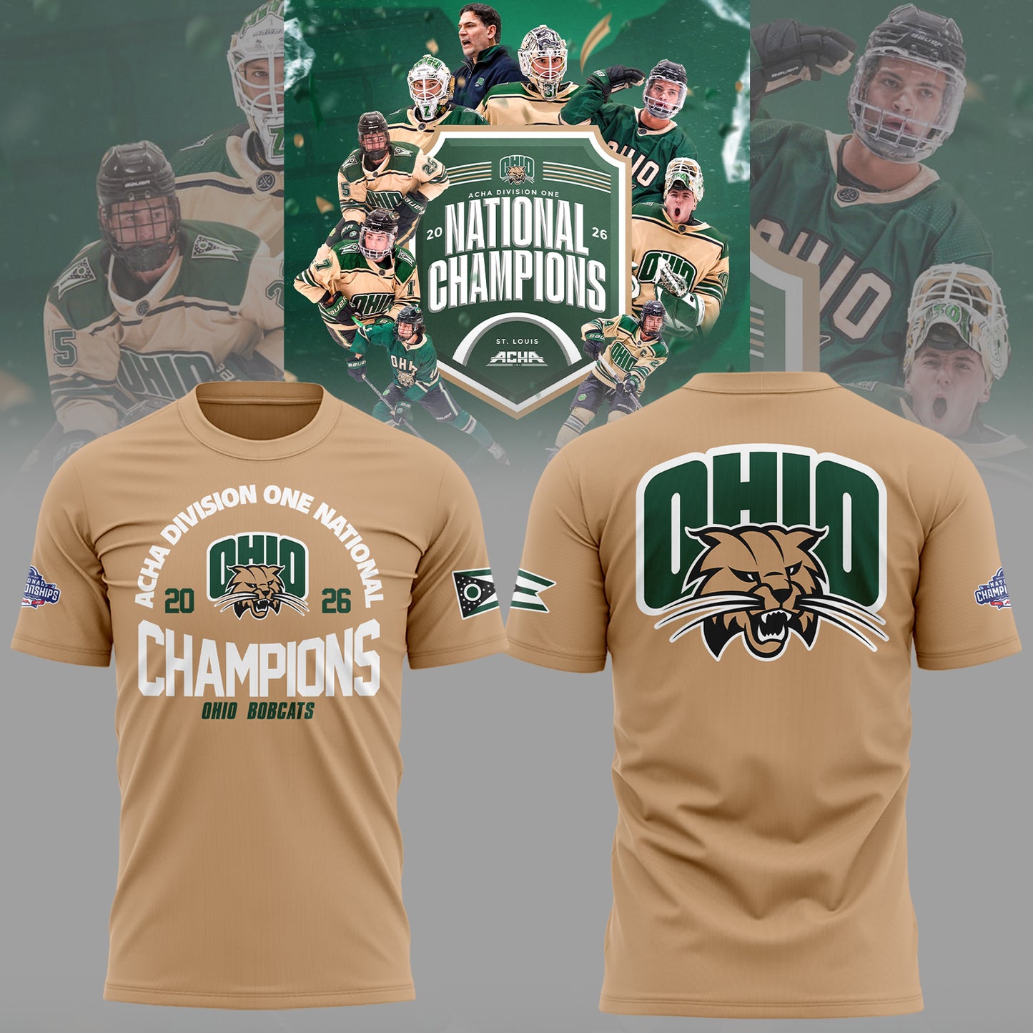 Limited Edition ACHA Division 1 Naitonal Champions TShirt