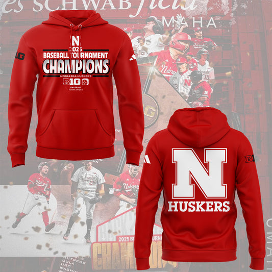 Nebraska Baseball x B1G Tourney Championship Hoodie