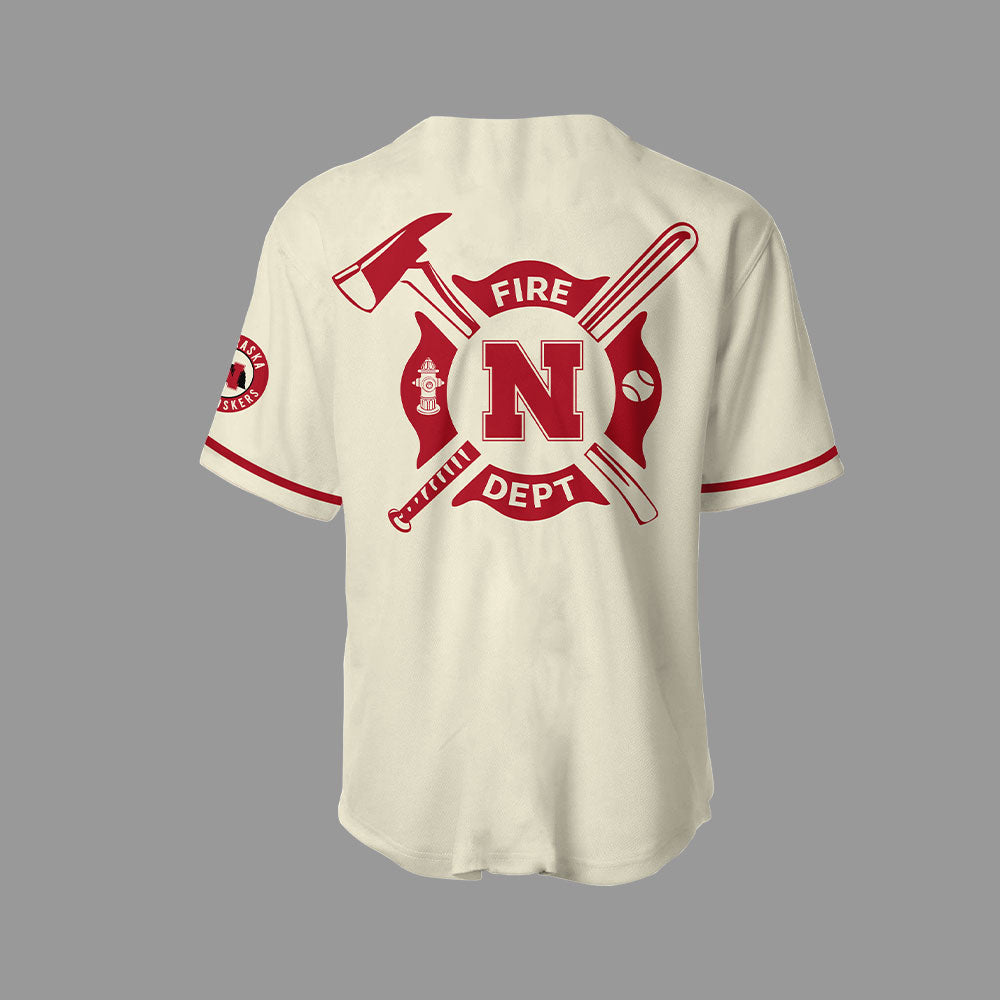 Nebraska Baseball x Firefighter Appreciation Night Jersey