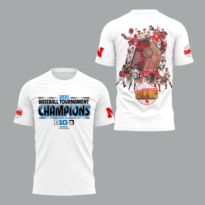 Nebraska Baseball x B1G Tourney Championship T-Shirt