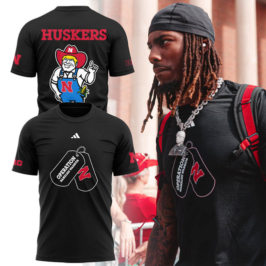 Limited Edition Nebraska Football x "OPERATION NAMELESS WARRIOR" TShirt-LL2509211014