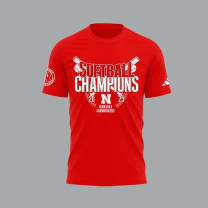 Nebraska Softball Won The 2025 Baton Rouge Regional Champions" T-Shirt