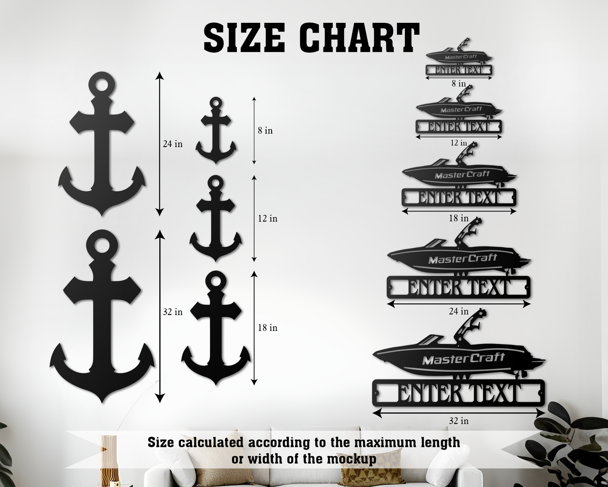 Personalized Boat Metal Wall Art, Custom Metal Name Sign, Beach House Boat Decor, Black Metal Wall Decor, Metal Sign Boat Captain Gift