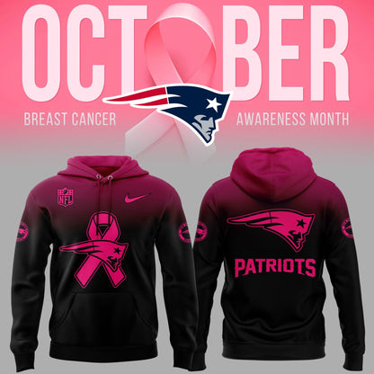 New England Patriots Football Breast Cancer Combo Hoodie