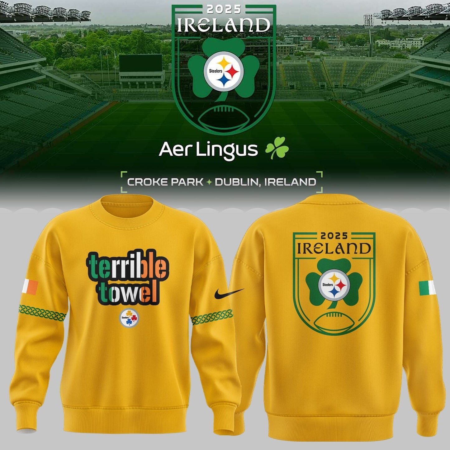 Ireland 2025 Limited Edition Dublin Game Sweatshirt-ND09252550