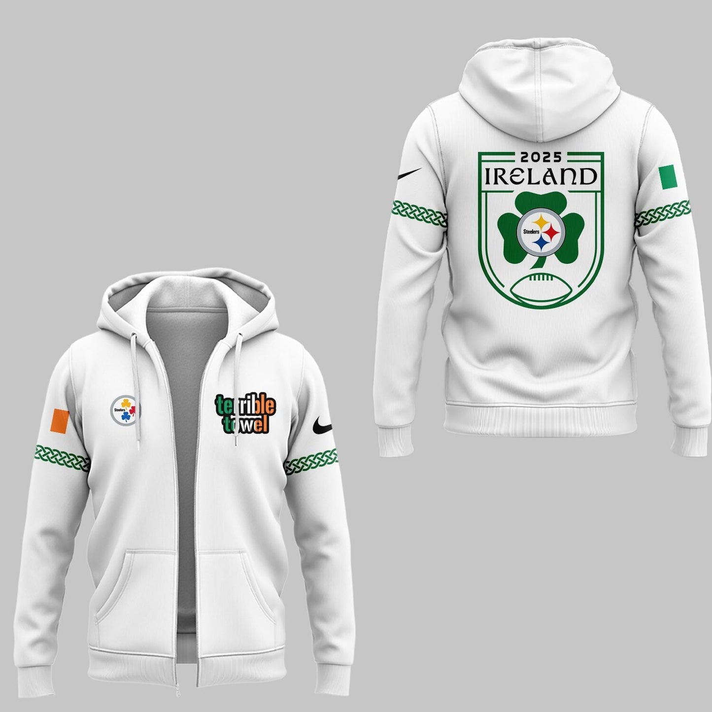 Ireland 2025 Limited Edition Dublin Game ZIPHoodie-ND09252556