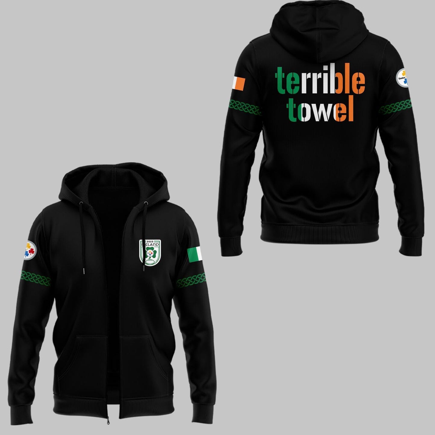 Ireland 2025 Limited Edition Dublin Game ZIPHoodie-ND092625107