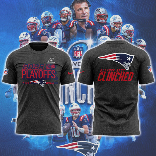 Limited Edition 2025 Patriots Playoffs Clinched Tshirt