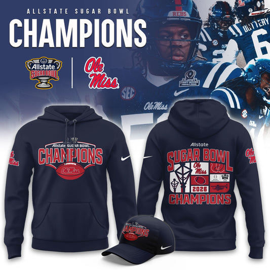 Ole Miss Rebels 2026 AllState Sugar Bowl Champions Limited Hoodie