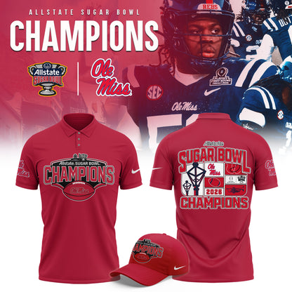 Ole Miss Rebels 2026 AllState Sugar Bowl Champions Limited Polo Shirt