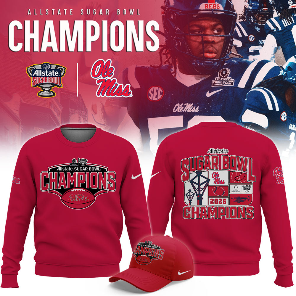 Ole Miss Rebels 2026 AllState Sugar Bowl Champions Limited Sweatshirt