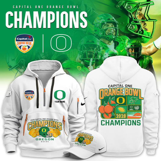 Oregon Ducks 2026 Orange Bowl Champions Limited New Hoodie v2