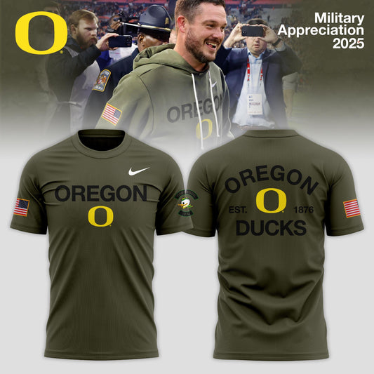 Oregon Ducks 2025 Military Appreciation Limited Edition T-shirt