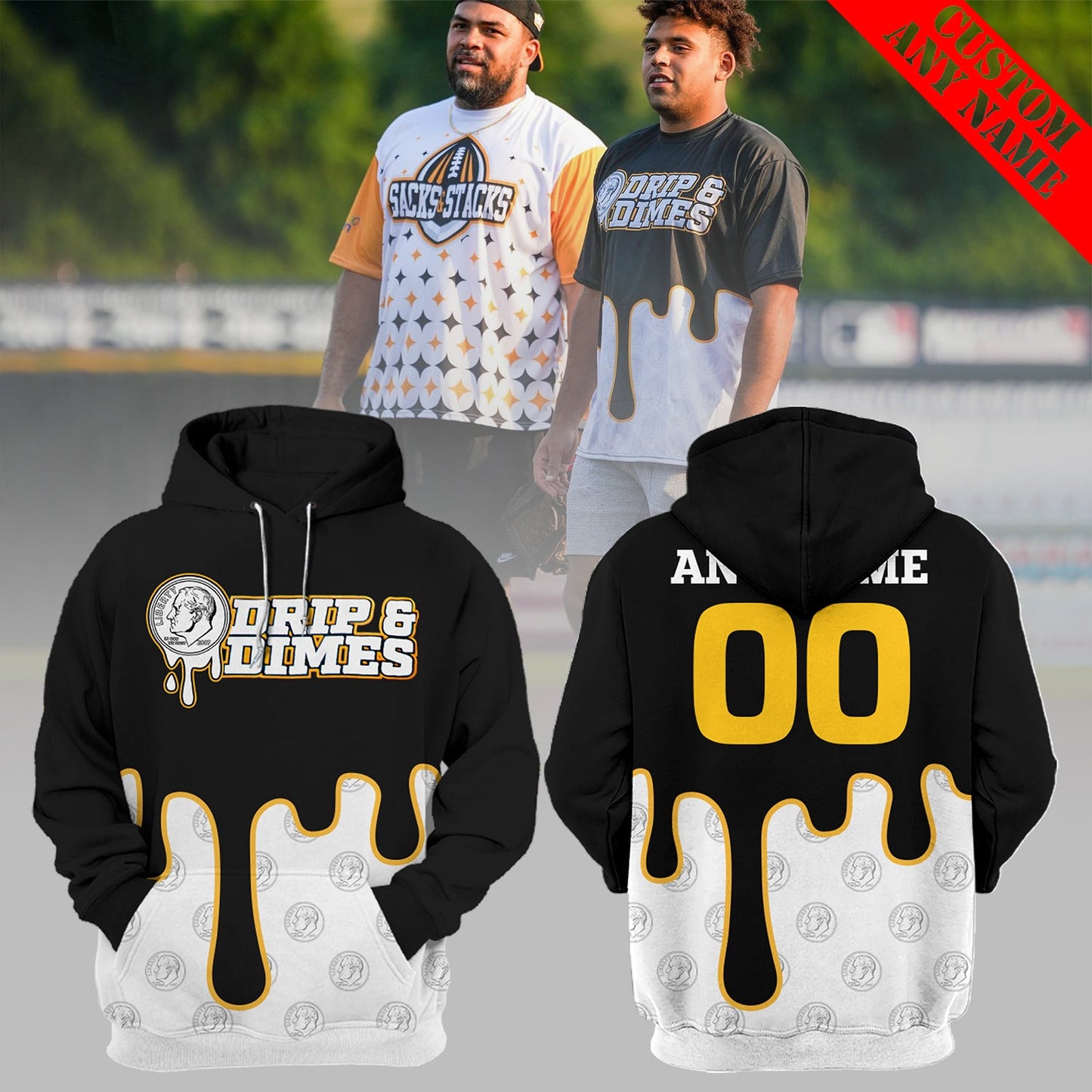 Pittsburgh Steelers NFL 2024 Drip&amp;Dimes Limited Custom Hoodie-PU07182401