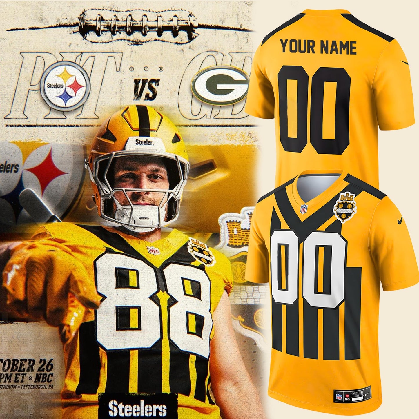 _.Steelers 1933 throwback uniforms Jersey
