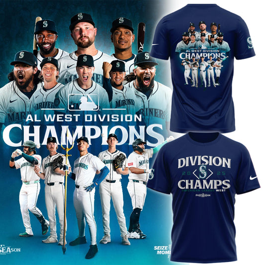 Seattle Mariners 2025 AL West Division Champions Limited Shirt