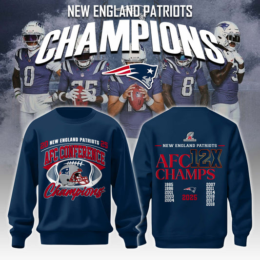 NEPatriots x 2025 AFC Conference Champions Sweatshirt V4