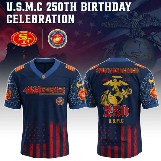 San Francisco 49ers x U.S.M.C 250TH Birthday Special Edition Jersey - Tycheco