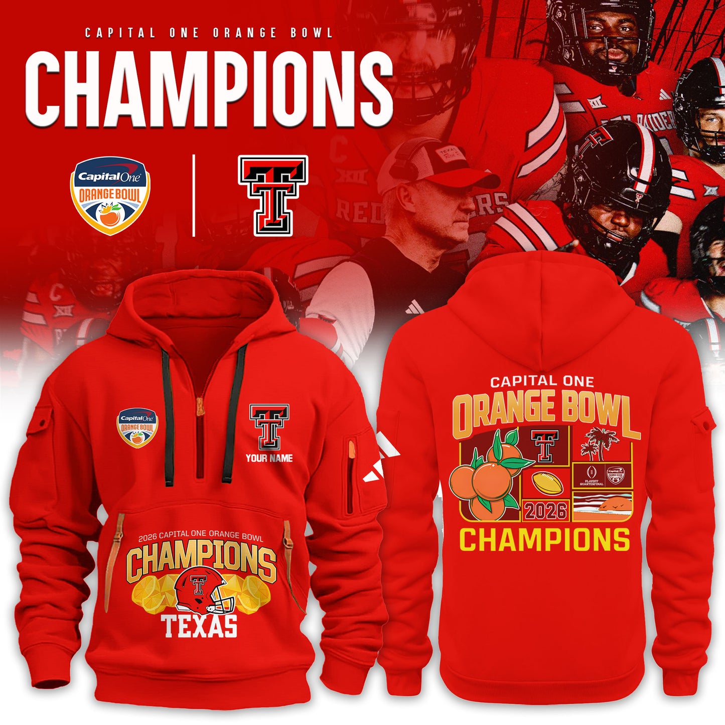 _Texas Tech 2026 Orange Bowl Champions Limited New Hoodie