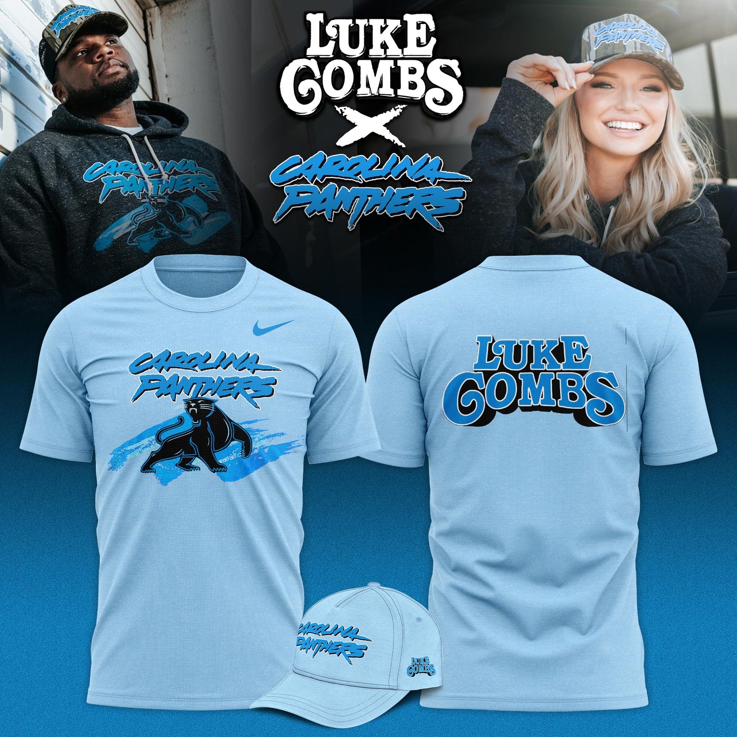 Luke Combs x Carolina Panthers 2025 Limited Edition T-shirt