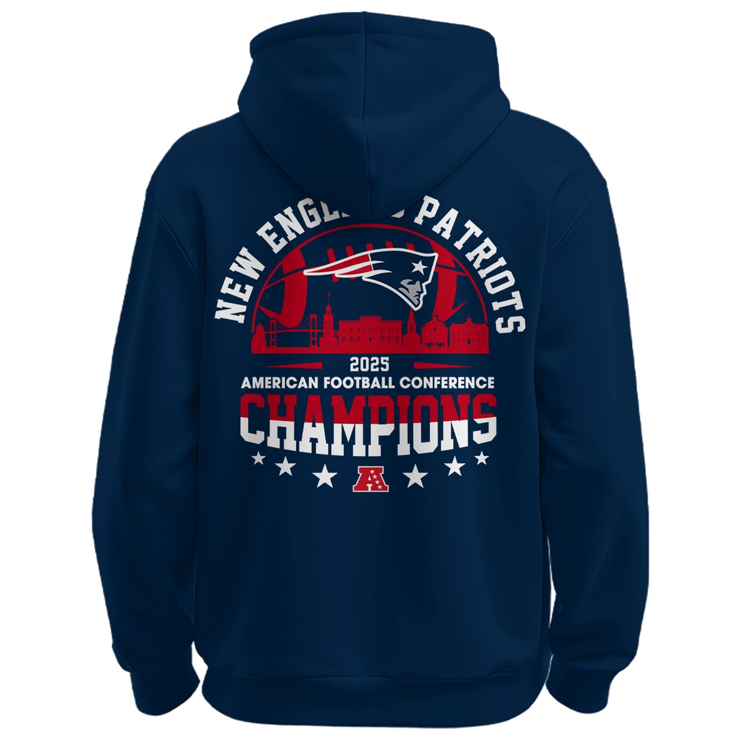 NEPatriots x 2025 AFC Conference Champions Hoodie V1