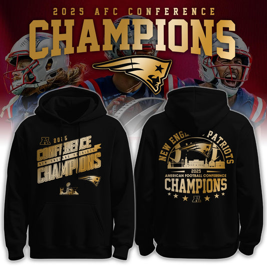 NEPatriots x 2025 AFC Conference Champions Hoodie V2