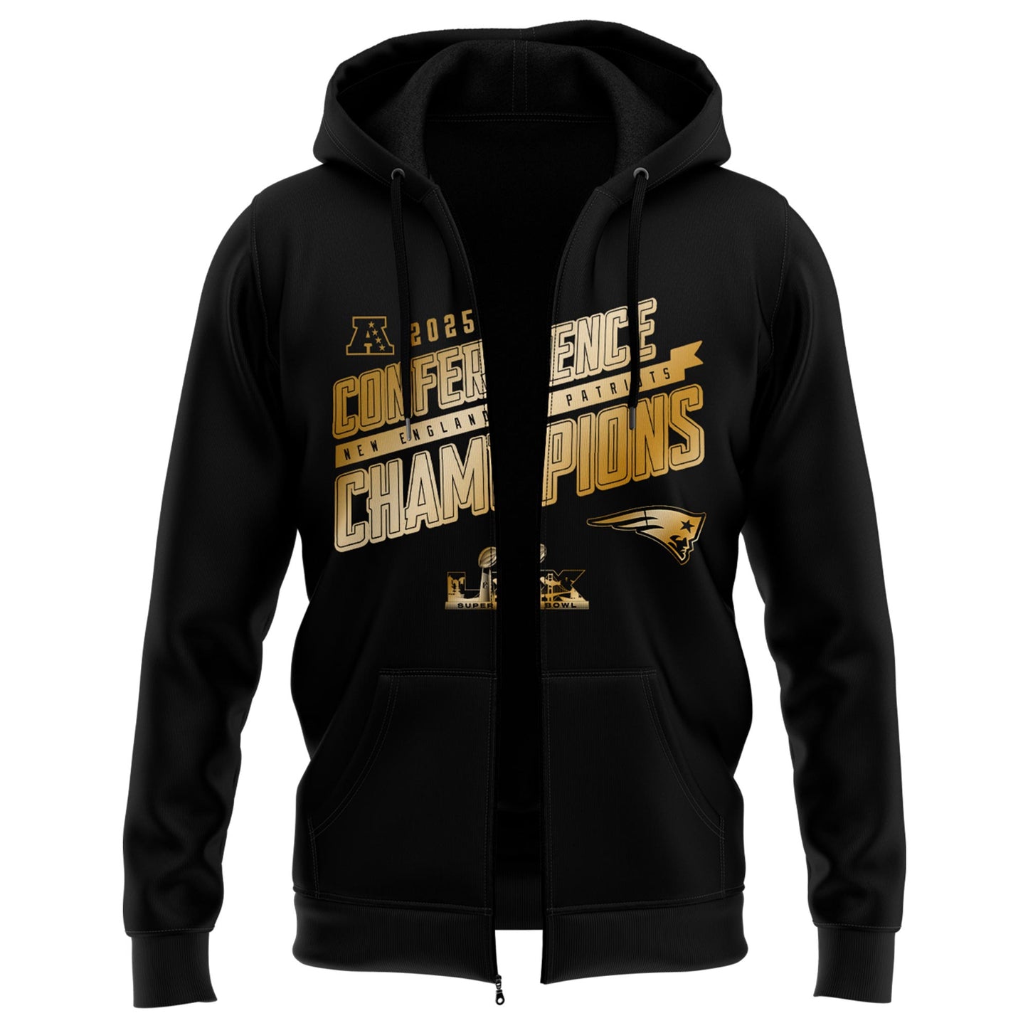 NEPatriots x 2025 AFC Conference Champions Hoodie Zip V2