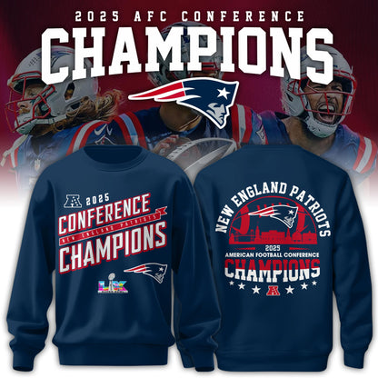 NEPatriots x 2025 AFC Conference Champions Sweatshirt V1
