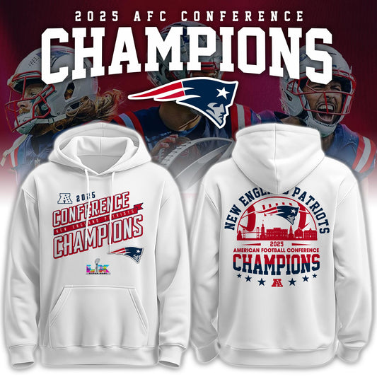 NEPatriots x 2025 AFC Conference Champions Hoodie V3