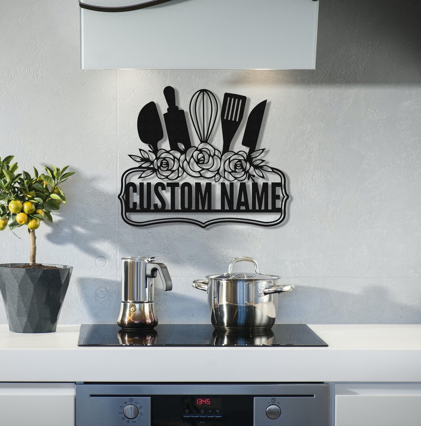 Personalized Kitchen Sign name,Kitchen Wall Art,Custom Kitchen Wall Decor,Home decor,Gift for Mom,Family Name Sign