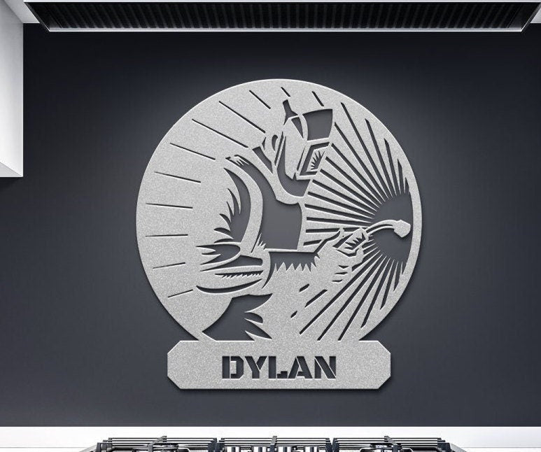 Personalized Metal Welder Sign, Sign For Welder, Custom Gift For Welder, Father's Day Gift, Welder Gift From Wife, Metal Welding Sign