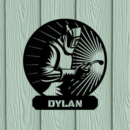 Personalized Metal Welder Sign, Sign For Welder, Custom Gift For Welder, Father's Day Gift, Welder Gift From Wife, Metal Welding Sign