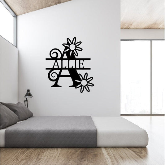 Personalized Monogram Name Metal Sign | Kids Metal Sign | Kids Room Metal Sign | Custom Girls Room Sign | Custom Plaque Home Decor