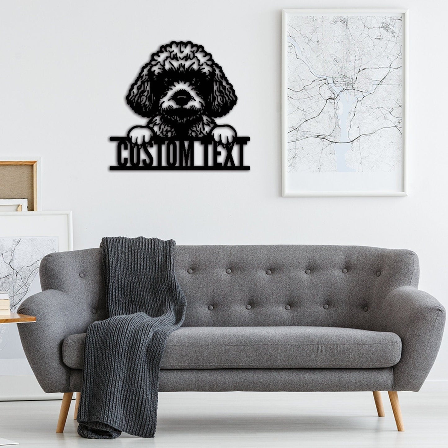 Personalized Poodle Dog Metal Sign,Custom Poodle Dog Wall Art,Dog House Decor,Room Decor,Pet Lover Gift,Pet Wall Decor