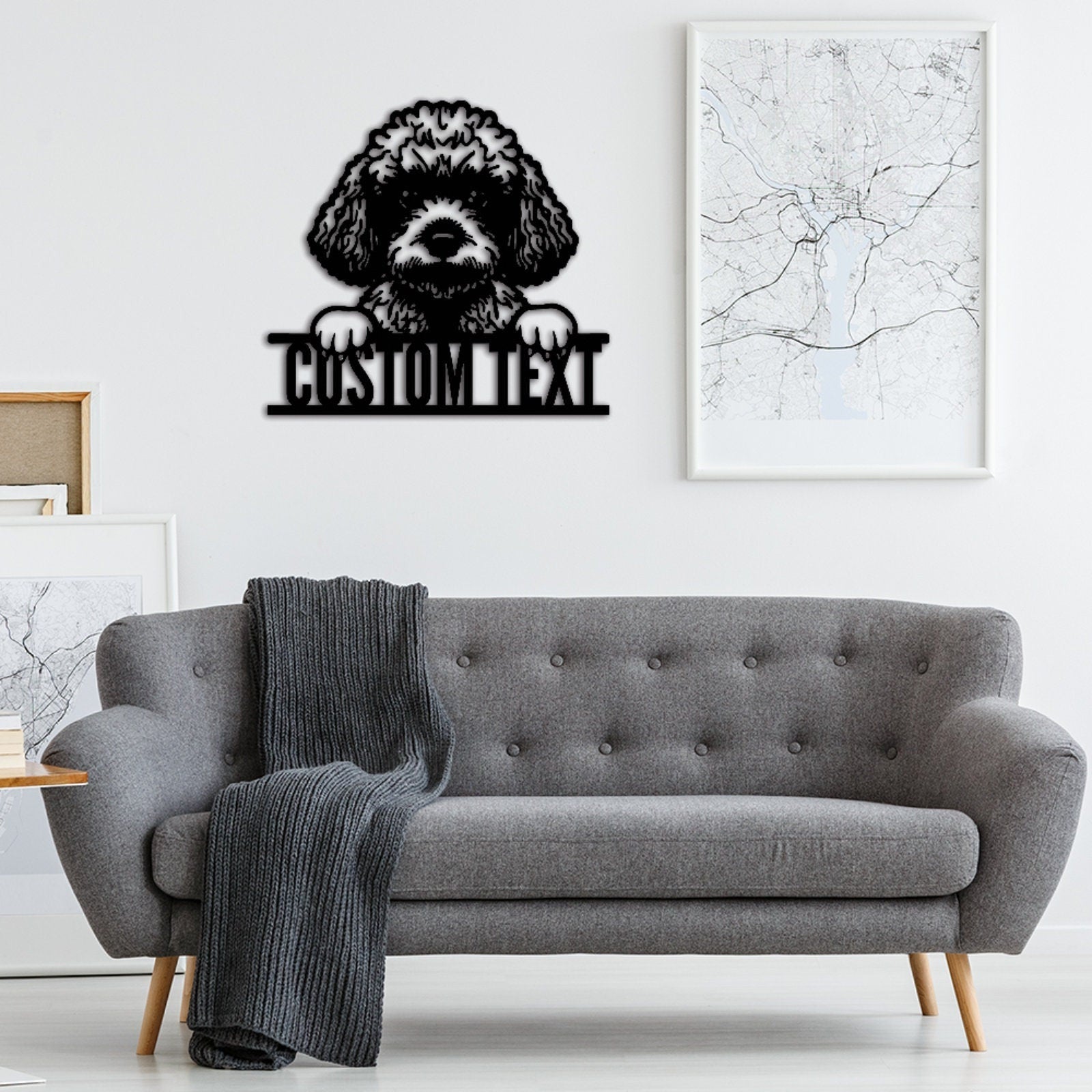 Personalized Poodle Dog Metal Sign,Custom Poodle Dog Wall Art,Dog House Decor,Room Decor,Pet Lover Gift,Pet Wall Decor