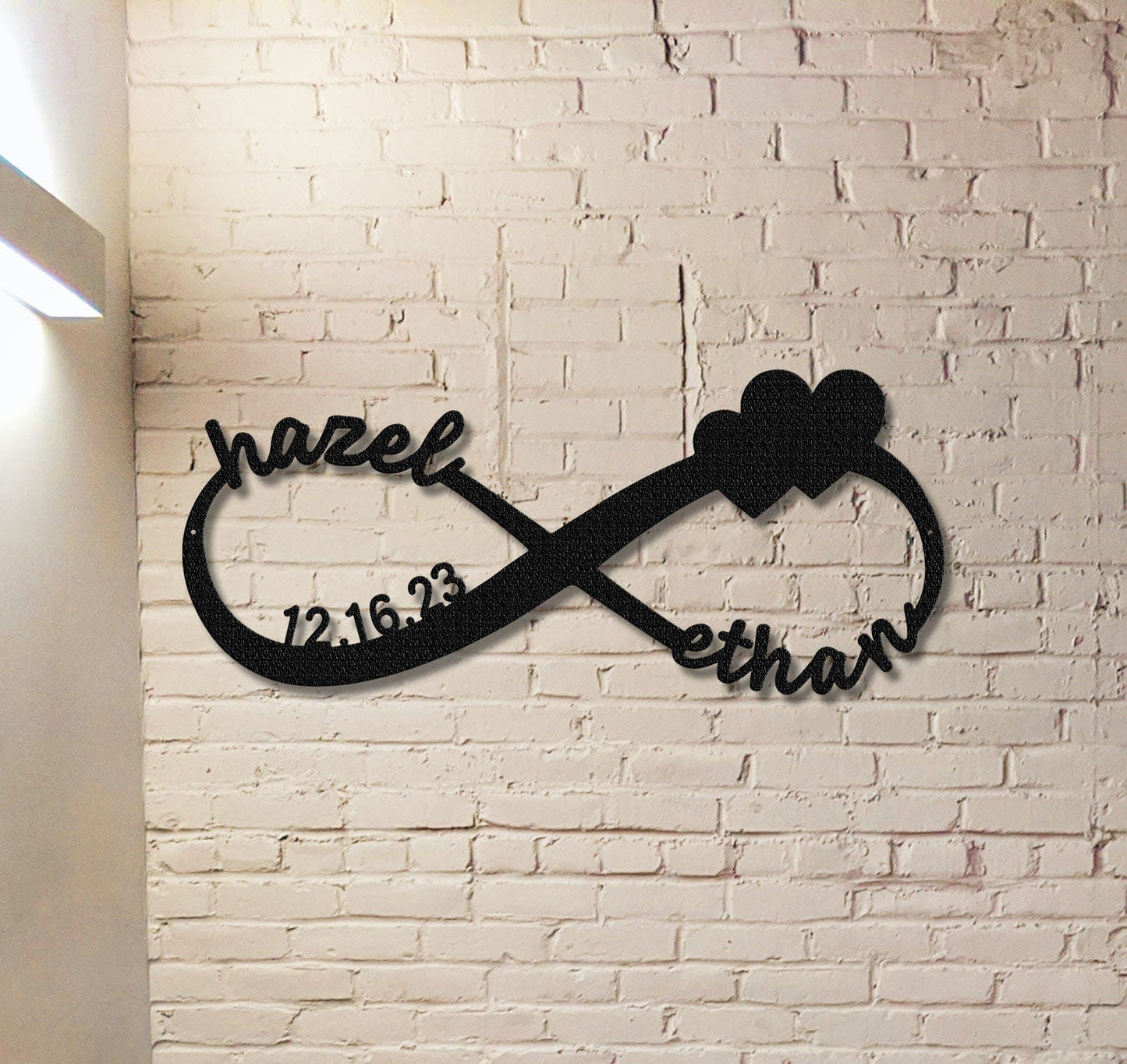 Metal Wedding Date Sign,Custom Infinity Sign,Personalized Wedding Gift for Couple,Engagement Gift,Anniversary Sign,Bridal Shower Gift