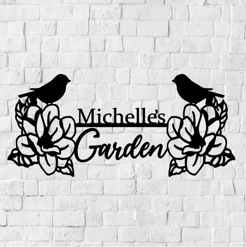 Personalized Garden Metal Art / Outdoor Metal Art / Garden Metal Art / Garden Sign / Outdoor Home Decor / Custom Garden Sign