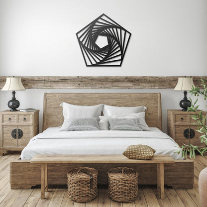 Fibonacci Pentagon Metal Sign, Golden Ratio Art, Fibonacci Numbers Wall Art, Fibonacci Sequence Sign, Inspirational Fibonacci Metal Wall Art