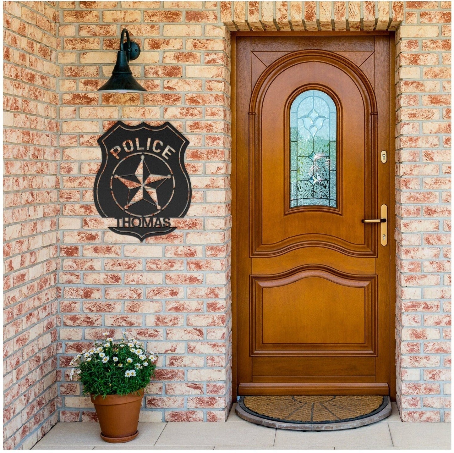 Personalized Police Officer Badge Name Sign, Police Academy Graduation Gift, Personalized Cop Gift, Sheriff Deputy Sign, Custom Gift For Cop