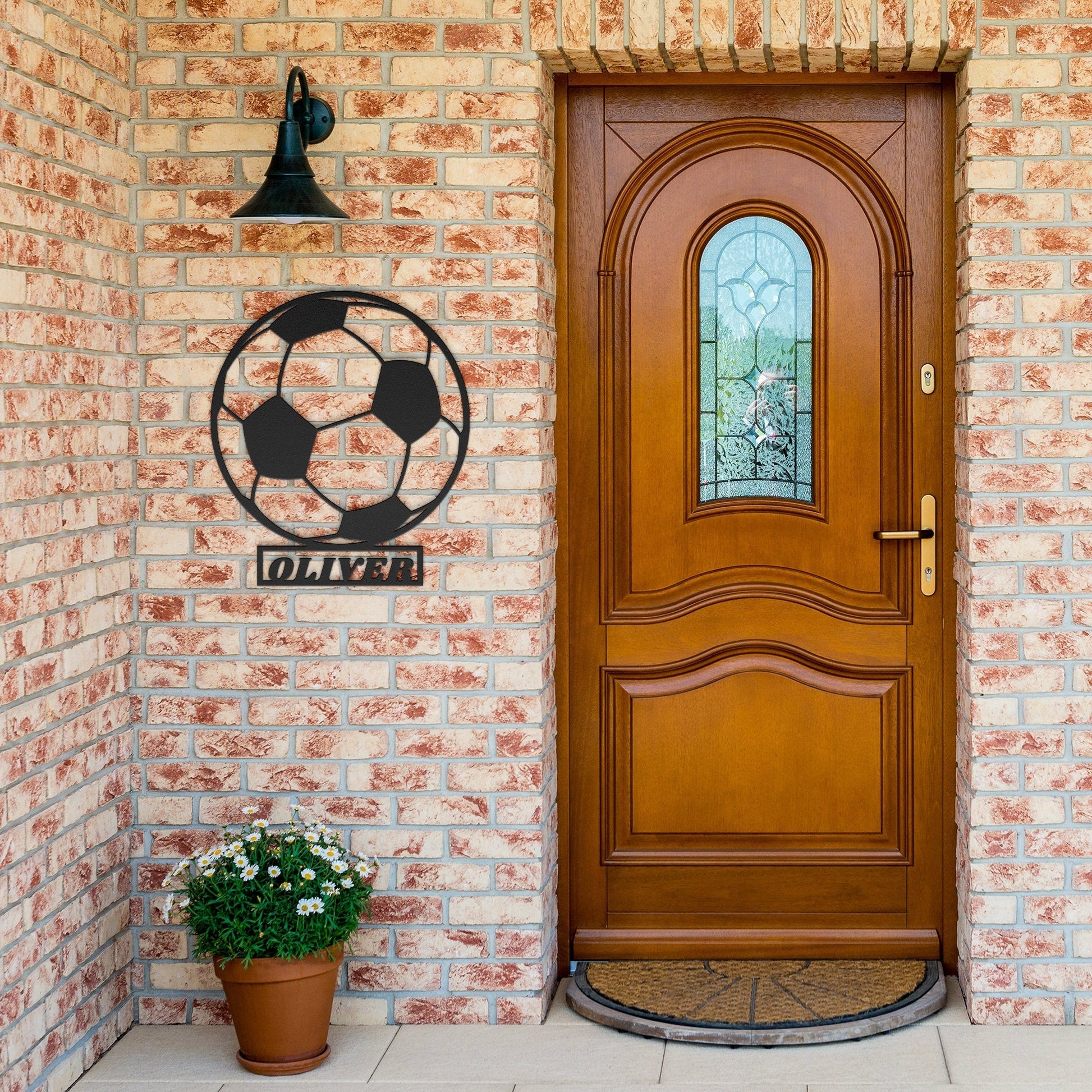 Soccer Ball Wall Art, Custom Soccer Ball Sign, Personalized Soccer Metal Sign, Football Metal Sign, Sports Wall Decor, Football Ornament