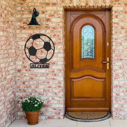 Soccer Ball Wall Art, Custom Soccer Ball Sign, Personalized Soccer Metal Sign, Football Metal Sign, Sports Wall Decor, Football Ornament