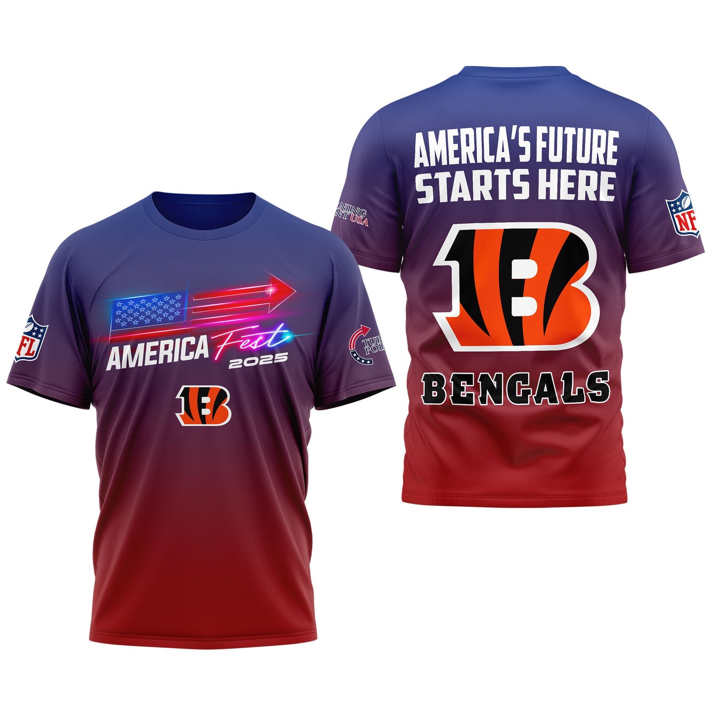 Cincinnati Bengals | Premium American Fest 2025 3D Shirt TD