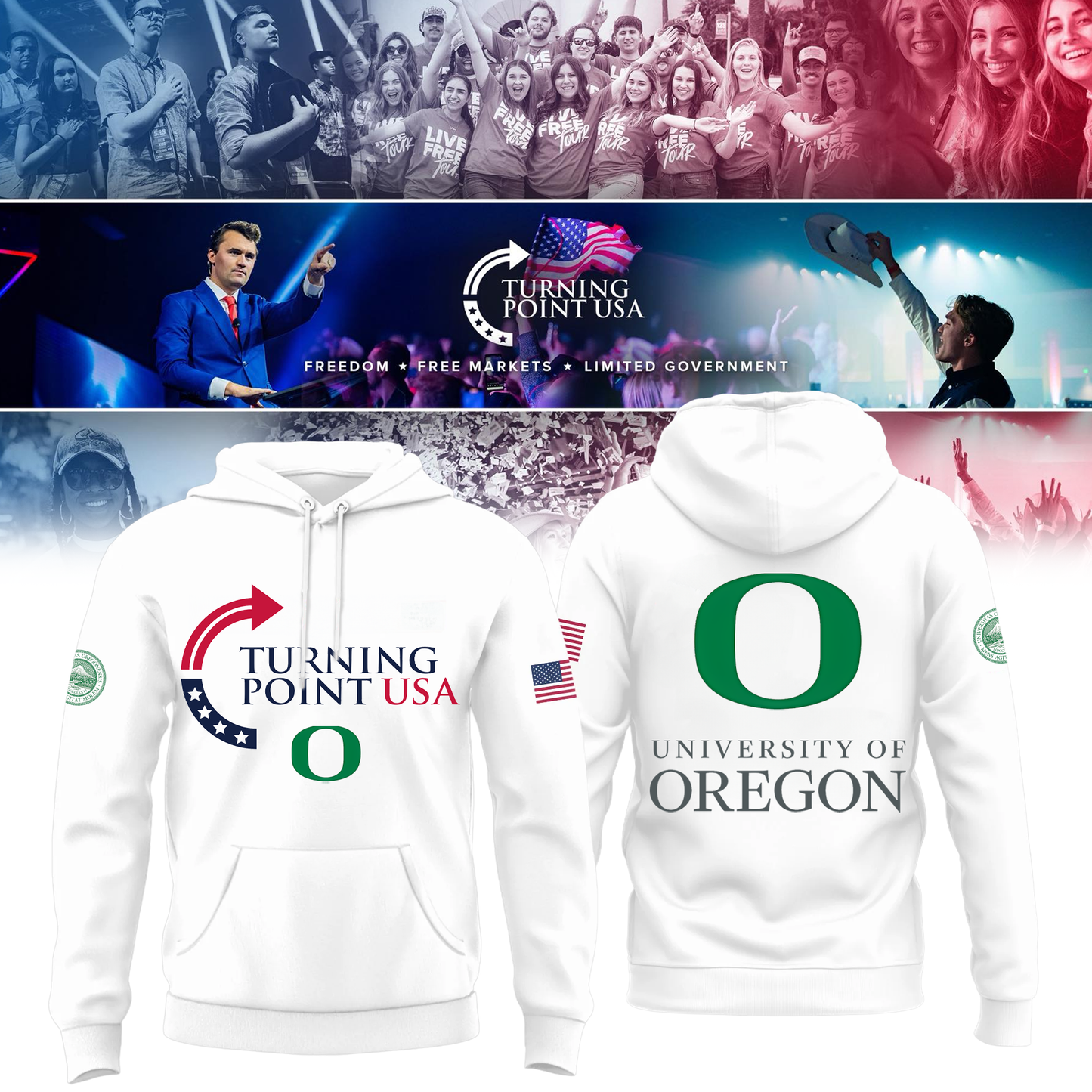 University of Oregon x Turning Point USA Hoodie