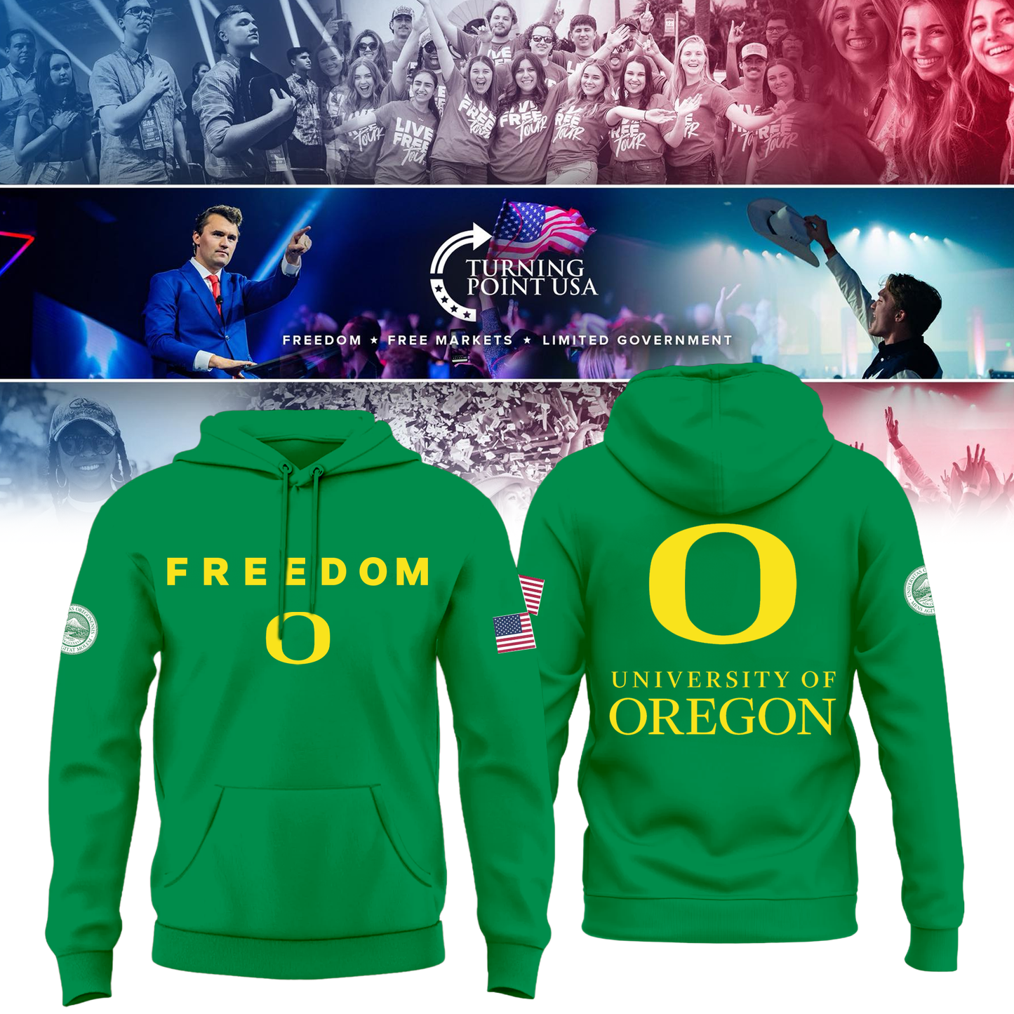 University of Oregon x Turning Point USA Hoodie
