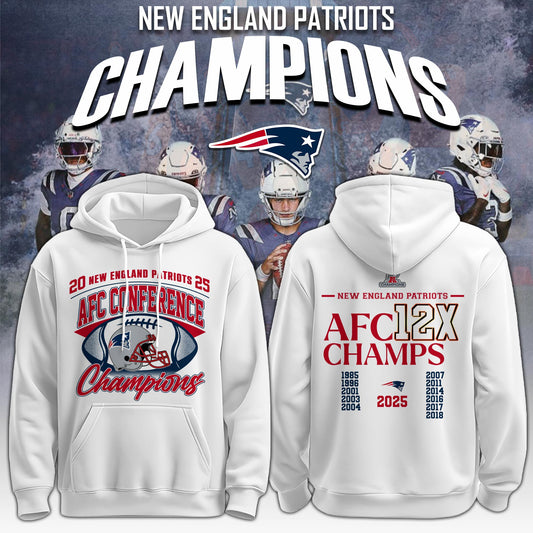 NEPatriots x 2025 AFC Conference Champions Hoodie V6