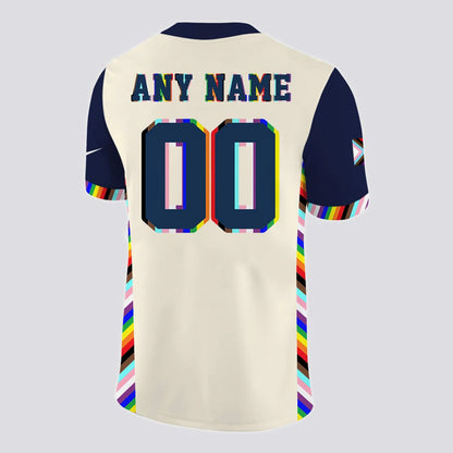 Special New Pride Patriots Logo Football Jersey Custom Name Numbers